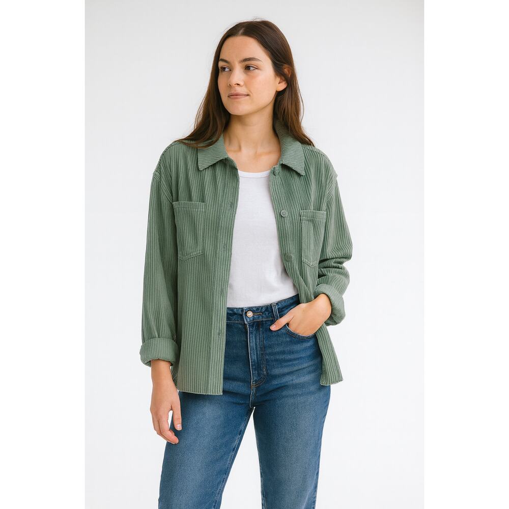 Pacsun Women's Sage Green Corduroy Oversized Jacket‎ Size XS/S